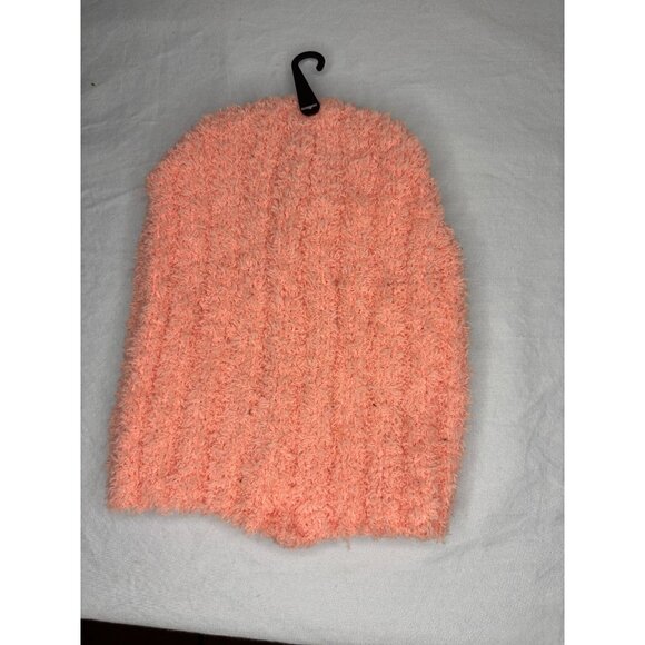 SNUGADOO TOO NEW Super Soft Hat Girls Pink Stretch Ribbed One Size Warm - Picture 2 of 2